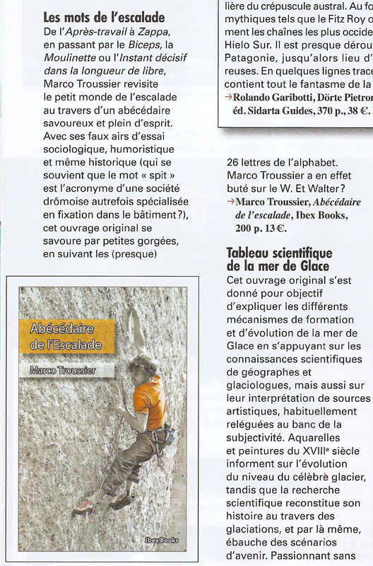 Abécédaire de l'Escalade dans Montagnes Magazine