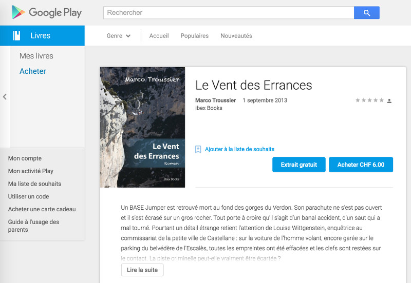 Le Vent des Errances sur Google Play